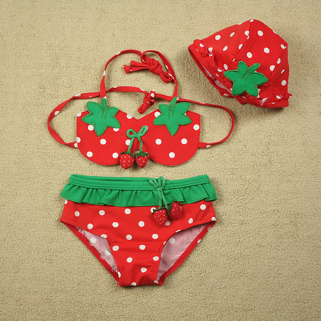 strawberry swimsuit baby