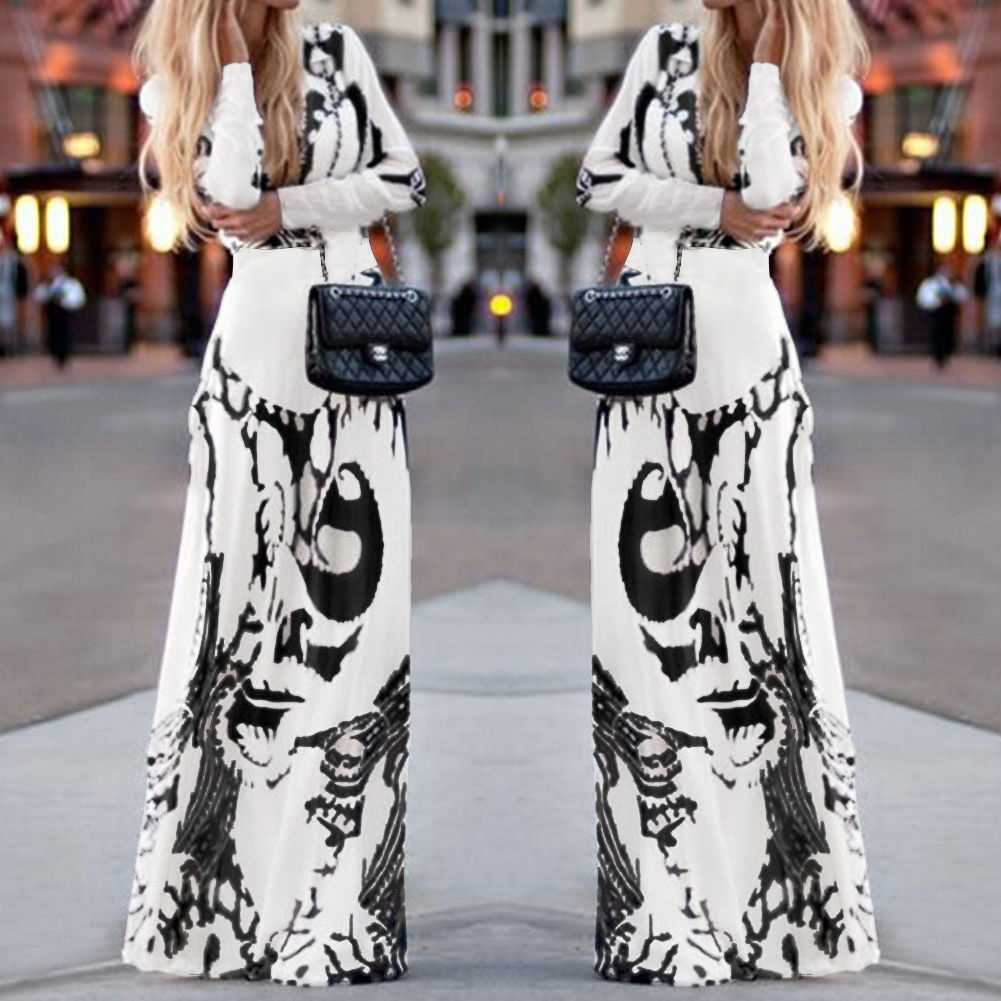 aztec print maxi dress