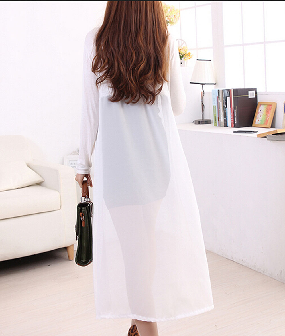 white chiffon jacket