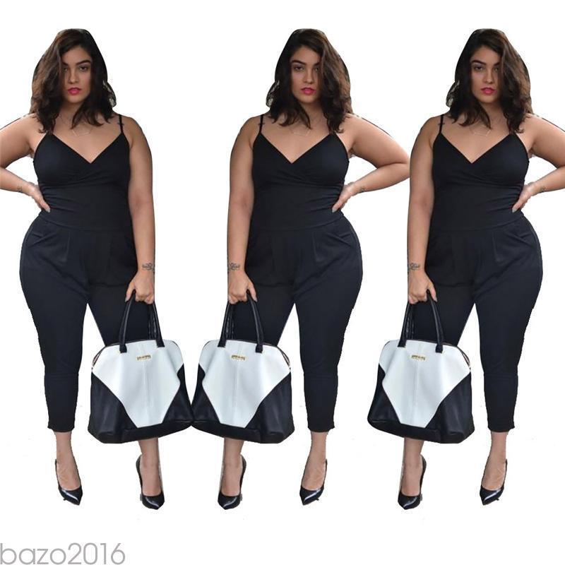 plus size spaghetti strap jumpsuit