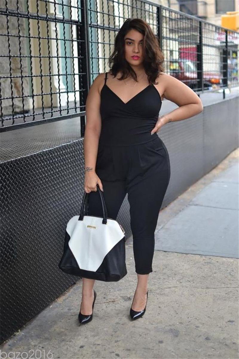 plus size spaghetti strap jumpsuit