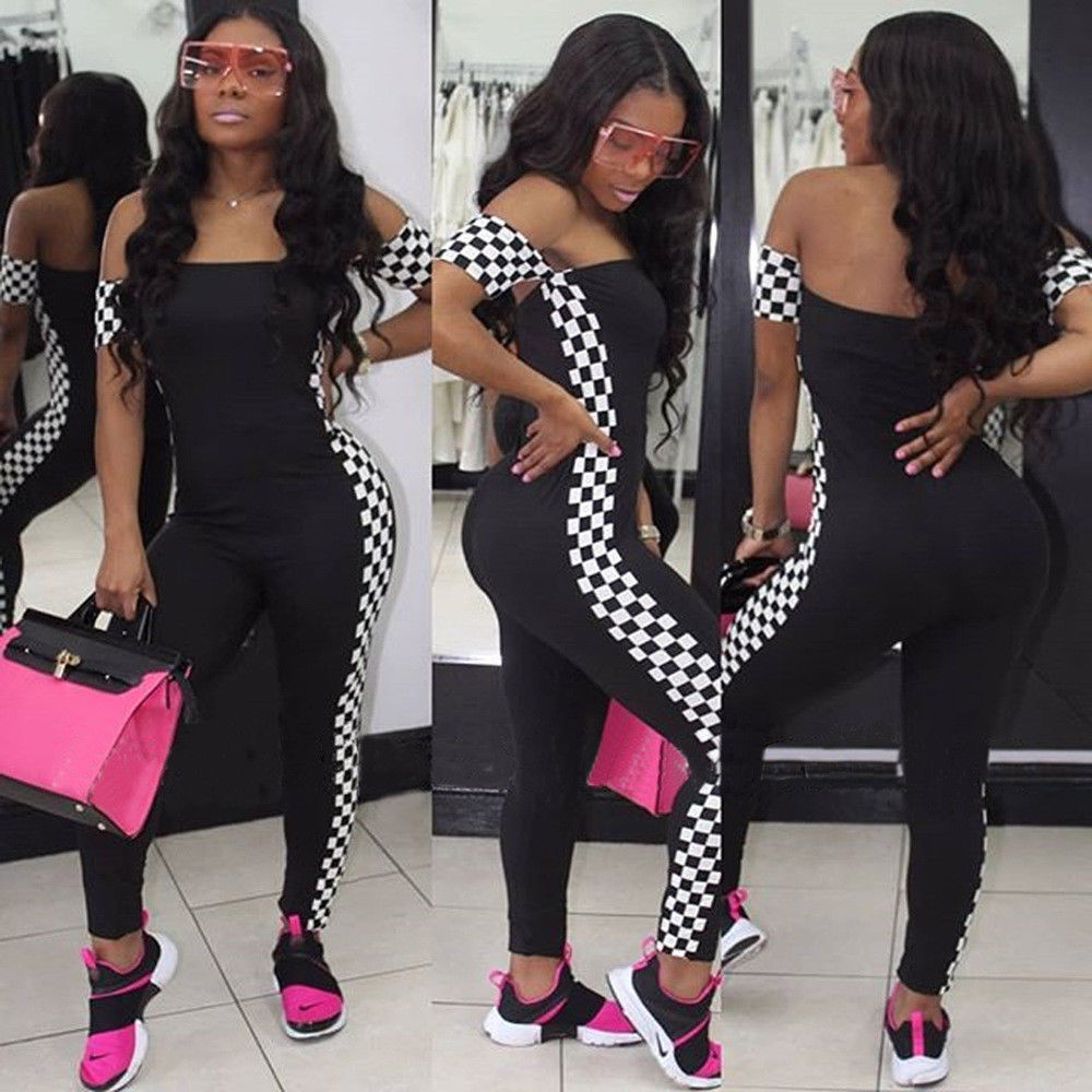 checkerboard jumpsuit