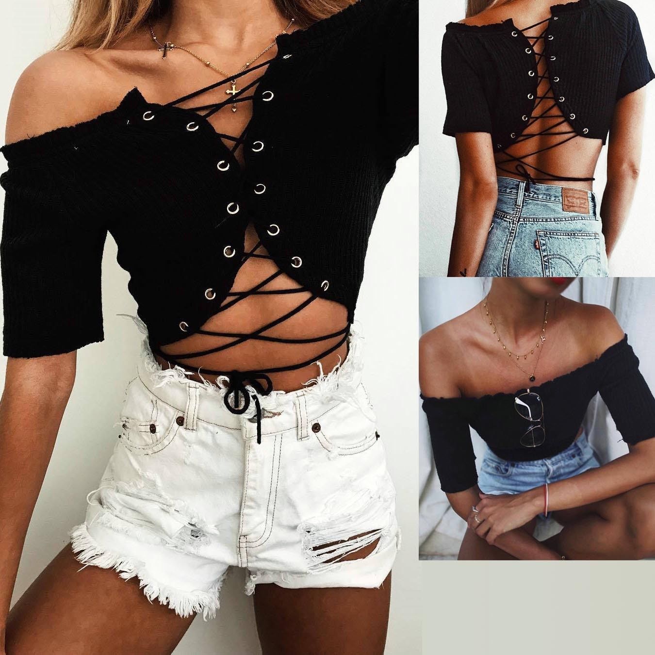 lace up top uk