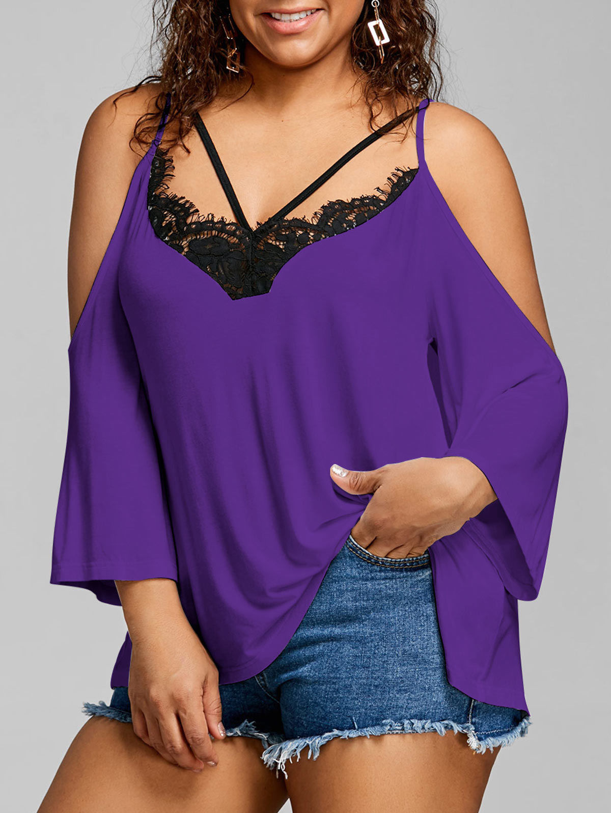 purple plus size top