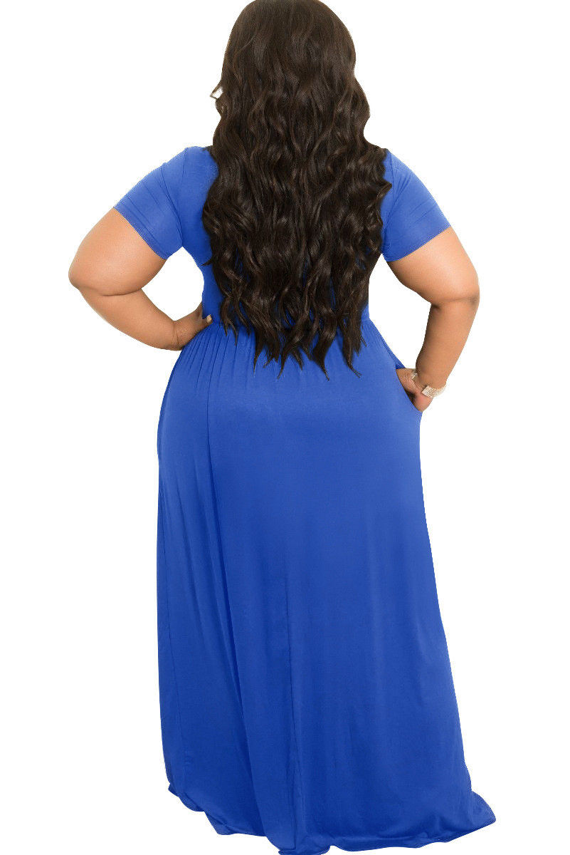 PLUS SIZE FIT & FLARE FLOWING MAXI DRESS | ADDICTED2FASHION