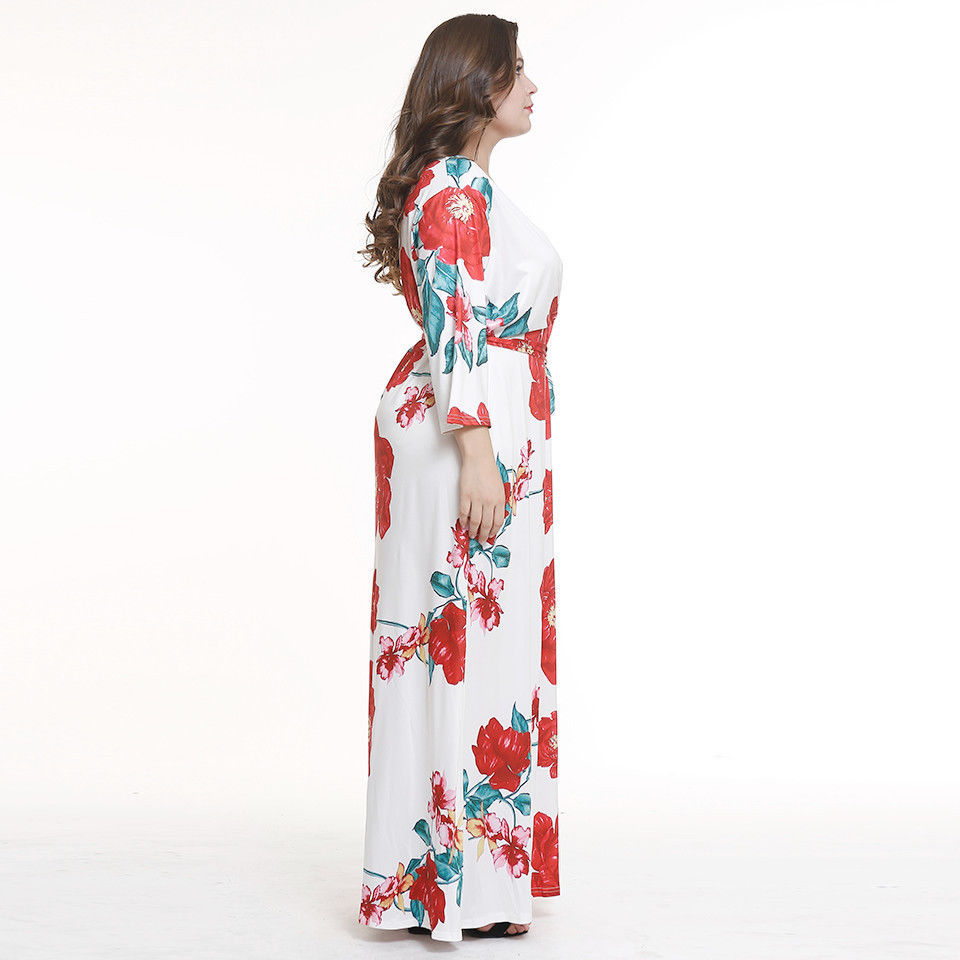 plus size maxi wrap dress