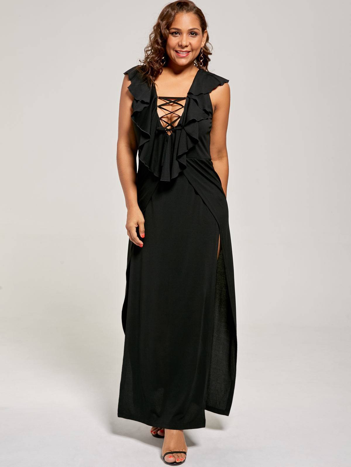 PLUS SIZE DOUBLE SPLIT MAXI DRESS . *SOLD OUT ...