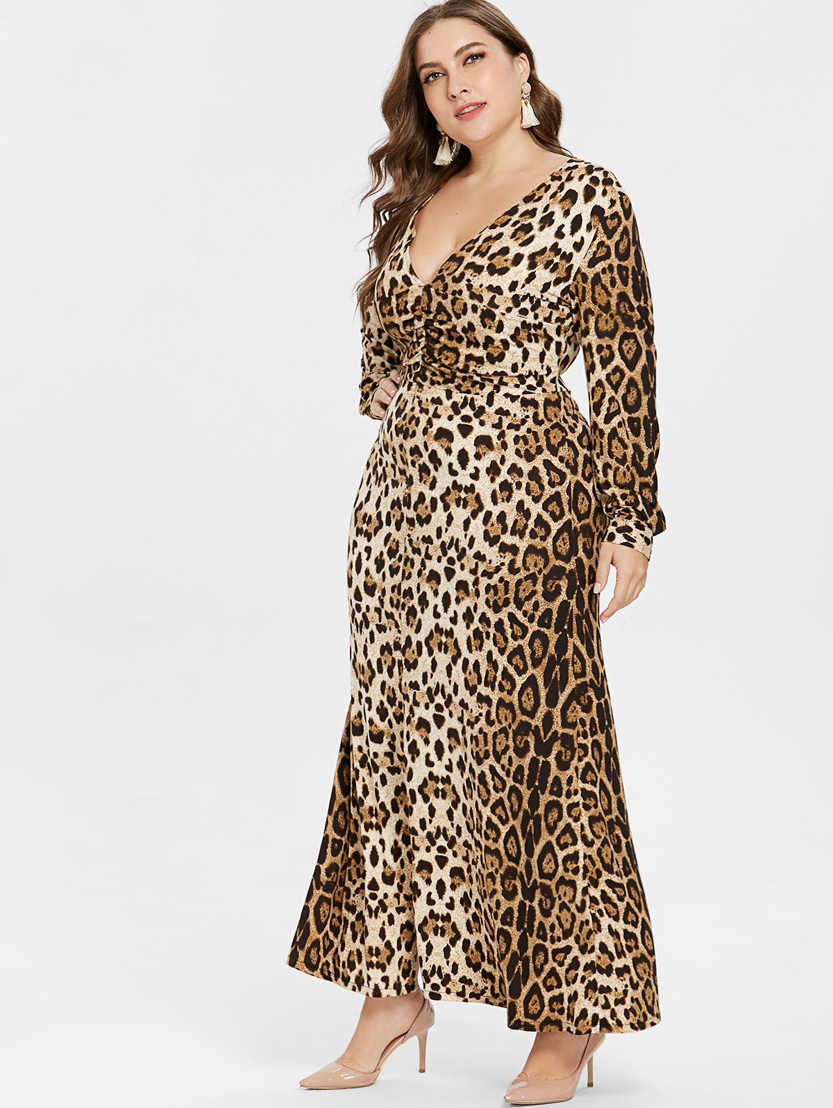 PLUS SIZE LEOPARD PRINT FIT & FLARE MAXI DRESS * OUT OF STOCK * *OUT OF ...