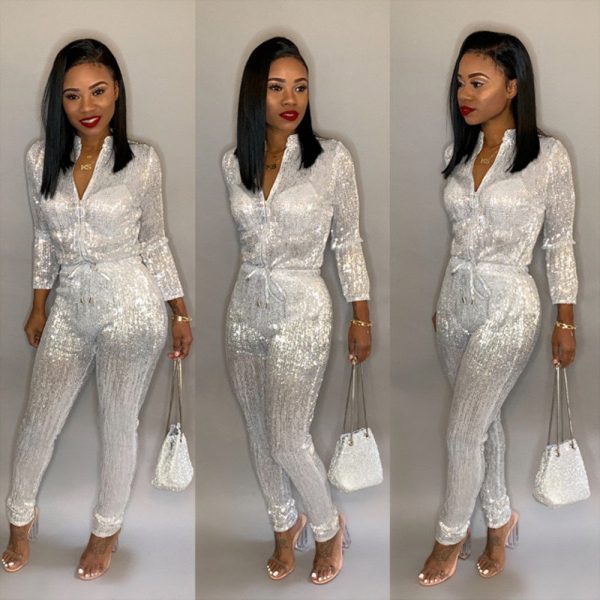 SHEER LACE SEQUIN JUMPSUIT | ADDICTED2FASHION