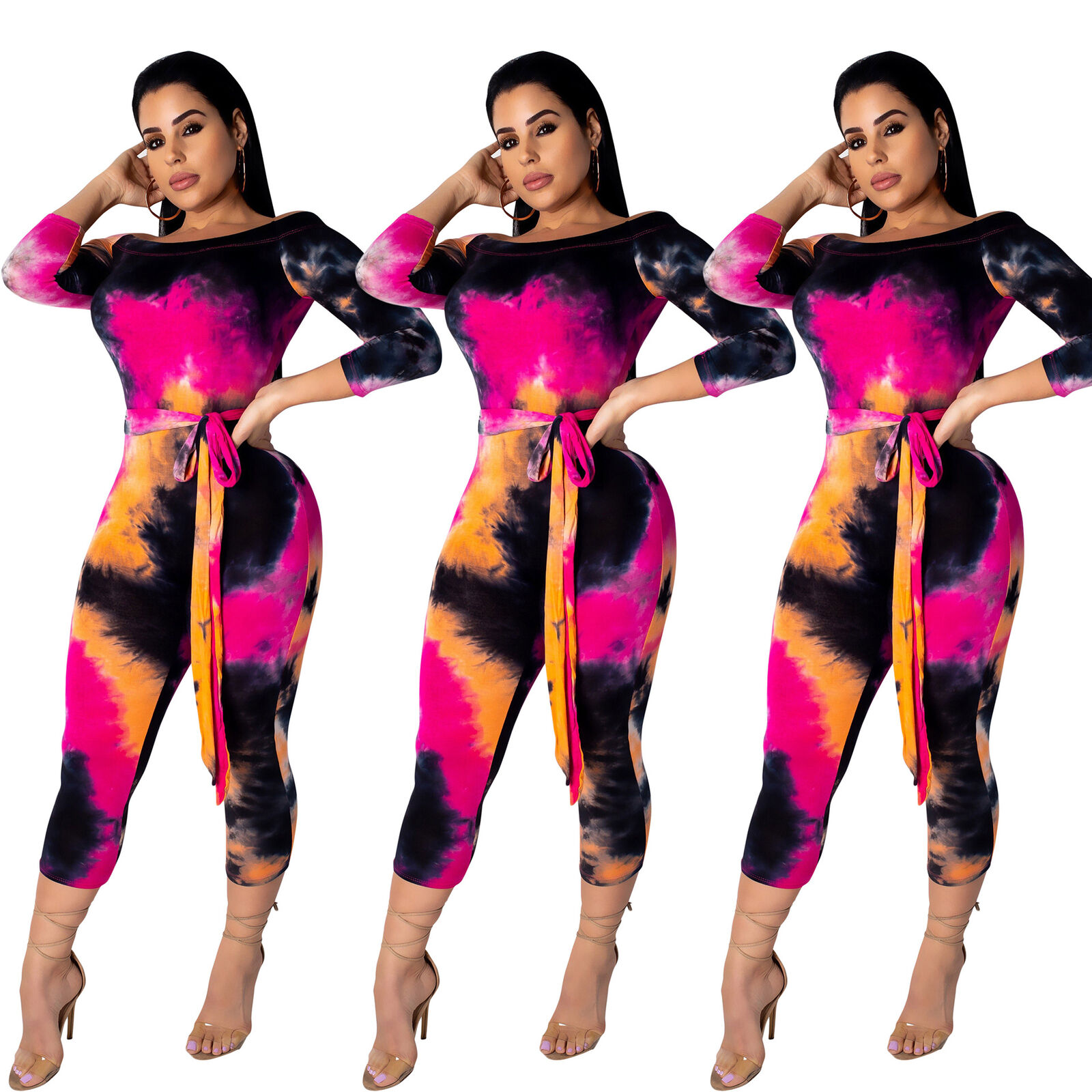 plus size tie dye jumpsuit