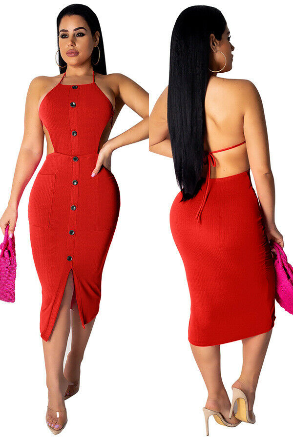 plus size backless dress