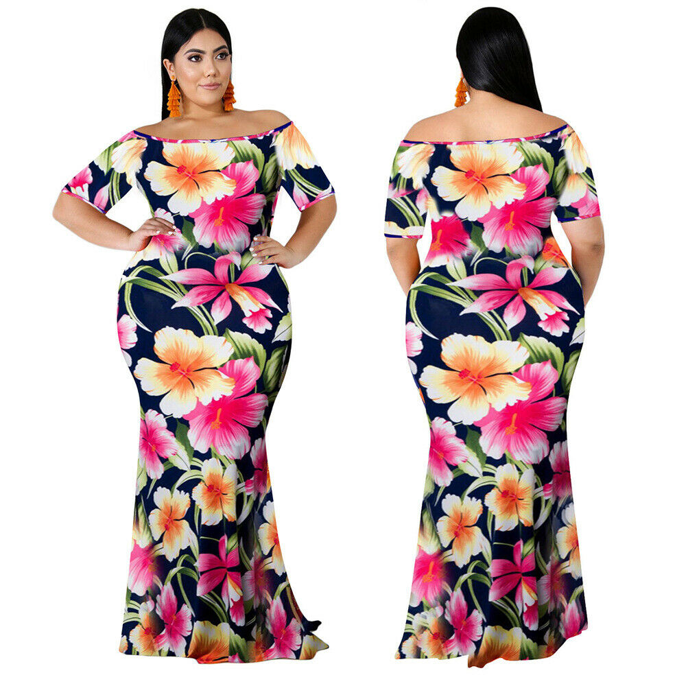 maxi dress floral plus size