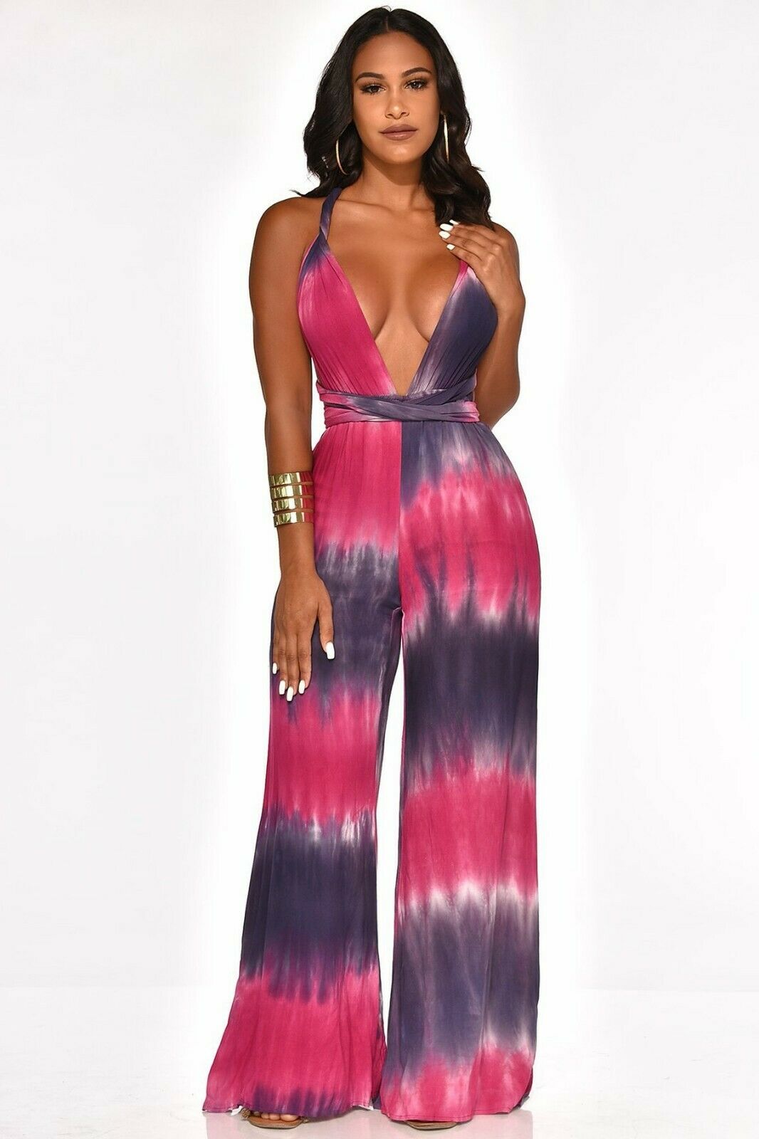 tie dye jumpsuit womens