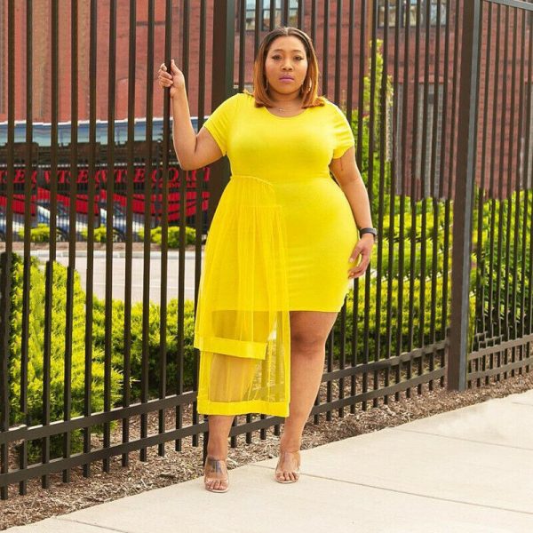 ywl sheer side piece mini dress