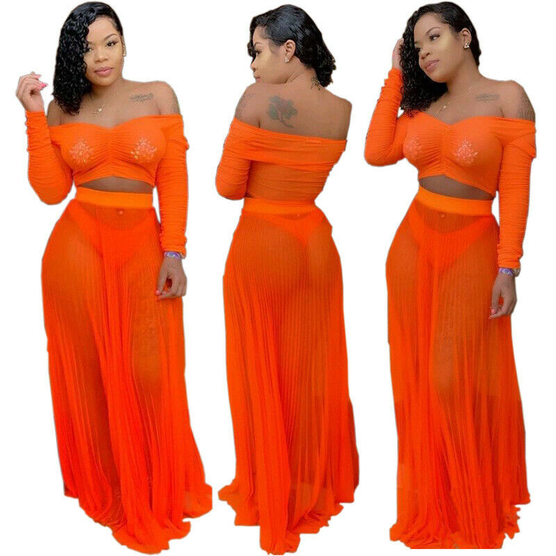 plus size crop top skirt set