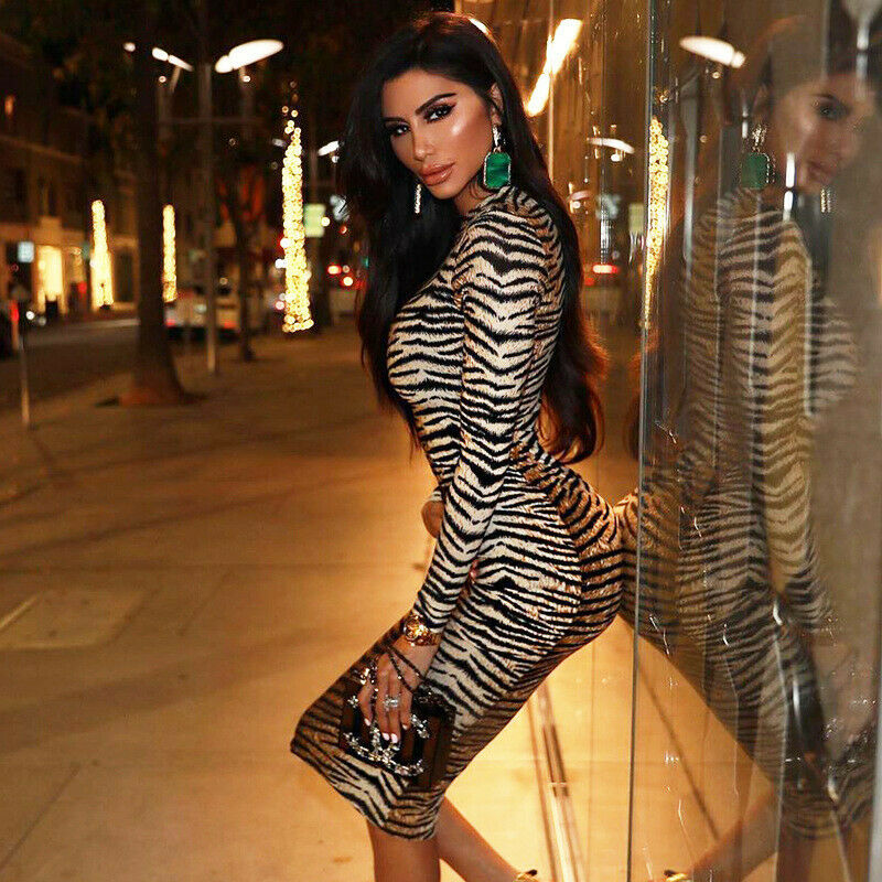 zebra and leopard print dress