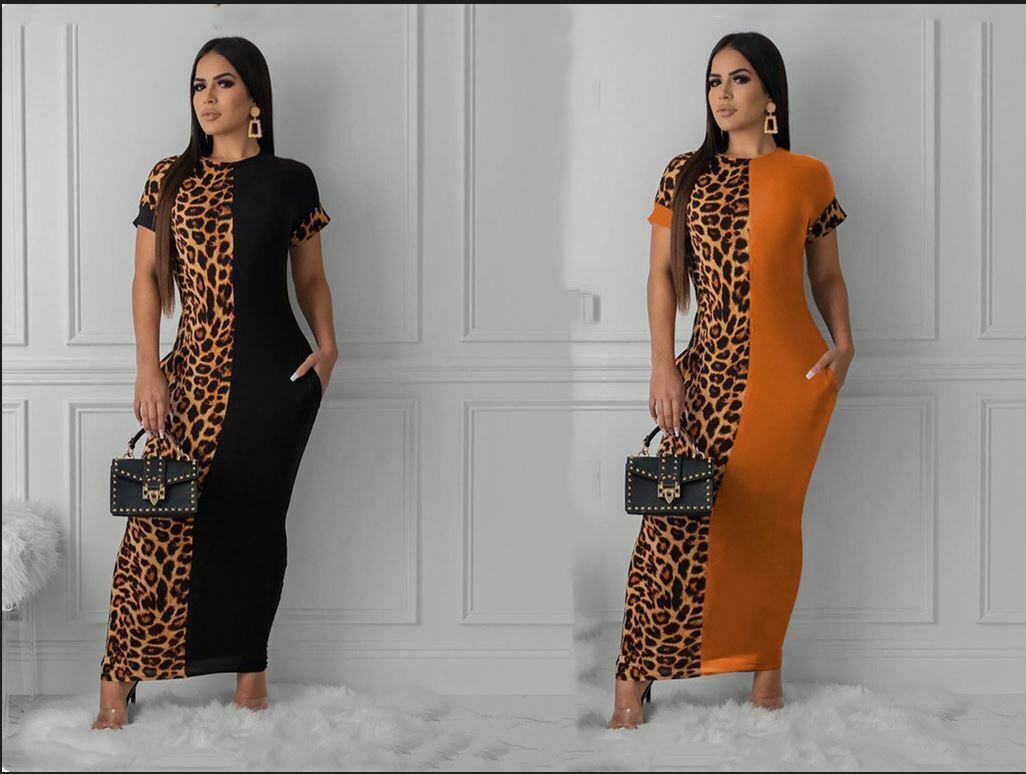 leopard color dress