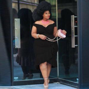 PLUS SIZE OFF SHOULDER ASYMMETRICAL RUFFLE DRESS